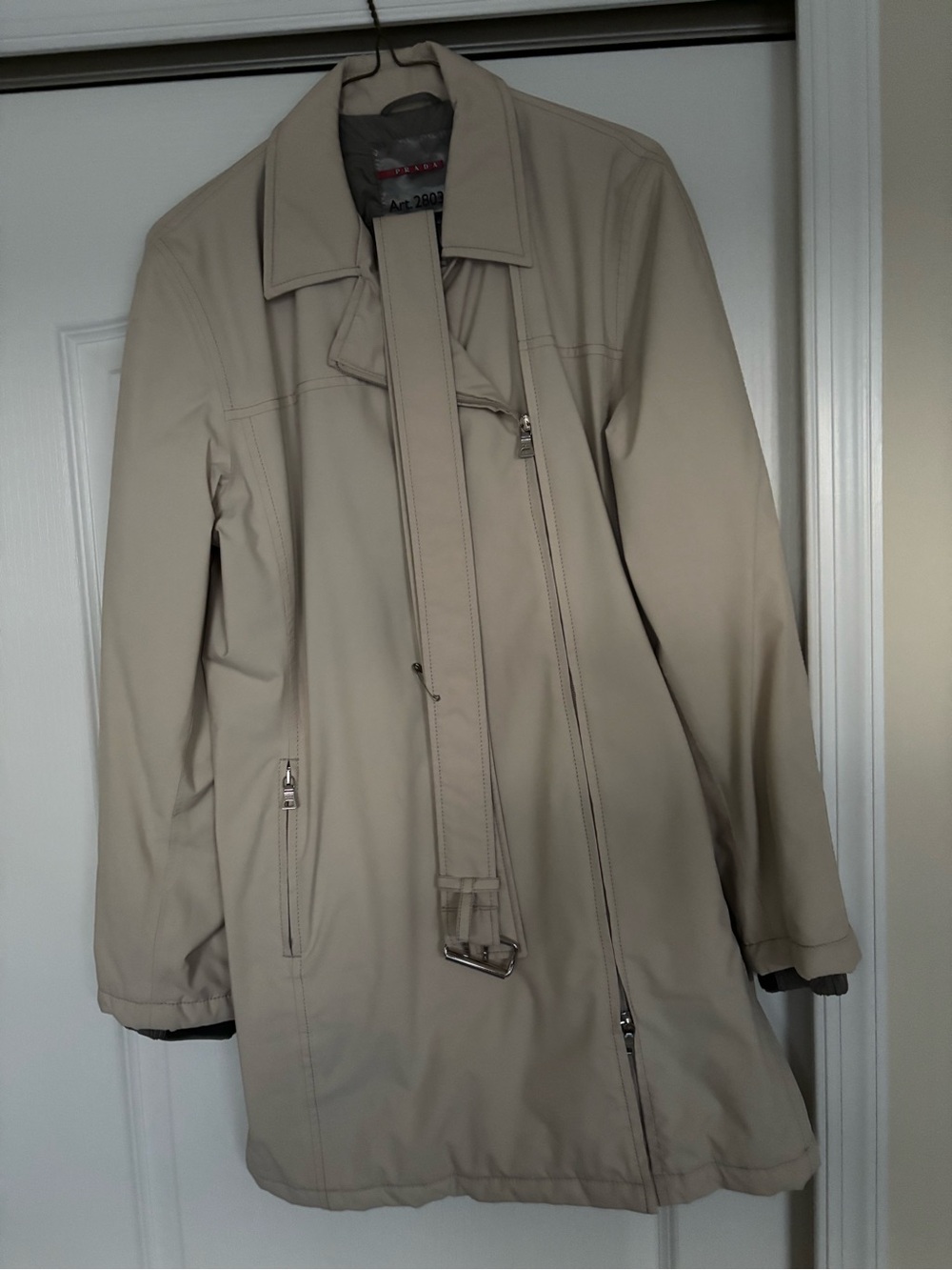 Prada Beige Trench Coat with Belt